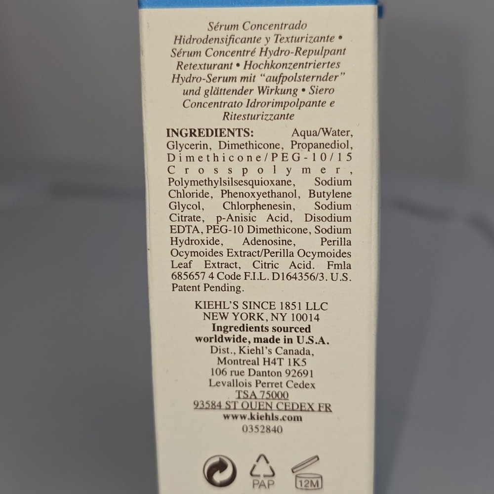 KIEHLS Hydro Plumping Re texturizing Serum Concentrate 0.5 oz 15 ml Lot Of 2 - Picture 5 of 8